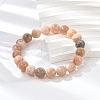 Natural Sunstone Stretch Bracelets X-BJEW-E373-10mm-04-5