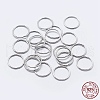 Anti-Tarnish Rhodium Plated 925 Sterling Silver Round Rings STER-F036-03P-0.7x4-3