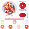 SUNNYCLUE 96Pcs 12 Colors Food Grade Eco-Friendly Silicone Abacus Beads SIL-SC0001-87B-2