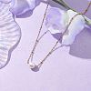 Mother's Day Jewellery Round Natural Cultured Freshwater Pearl Pendant Necklaces NJEW-JN04966-2