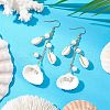 304 Stainless Steel Shell Shape Dangle Earrings EJEW-JE06382-01-1