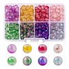 360Pcs 8 Colors Frosted Spray Painted Glass Beads GLAA-YW0001-40-1
