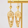 Elegant Brass Round Tassel Hoop Earrings XN7680-2-1
