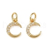 Brass Micro Pave Cubic Zirconia Pendants KK-R230-01G-1