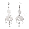 Brass & 304 Stainless Steel Dangle Earrings EJEW-TA00436-02-1