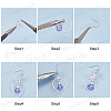 SUNNYCLUE DIY Purple Themed Glass Earring Making Kits DIY-SC0014-36P-4