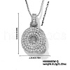 Elegant Brass Micro Pave Clear Cubic Zirconia 3D Initial Necklaces DV4415-40-1