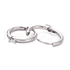 Tarnish Resistant 201 Stainless Steel Huggie Hoop Earring Findings STAS-P283-01R-P-2