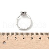 Rhodium Plated 925 Sterling Silver Moissanite Adjustable Rings RJEW-U038-12P-5