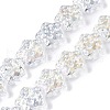 Transparent Electroplate Glass Beads Strands EGLA-N012-18-1