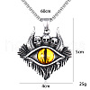 Evil Eye Skull Alloy Pave Glass Pendant 667 Stainless Steel Chain Necklaces for Men FS-WG7A50C-04-2