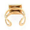 304 Stainless Steel Open Cuff Ring Components STAS-S080-041H-G-4