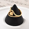 304 Stainless Steel Heart Finger Rings RJEW-Q012-17G-2