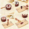 Brass Wax Seal Stamp with Wood Handle AJEW-WH0412-0025-3
