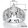 Brass Cubic Zirconia Finger Rings for Wmomen FS-WG2886B-03-5