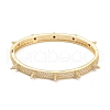 Brass Micro Pave Clear Cubic Zirconia Bangles BJEW-A116-02-3