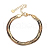 304 Stainless Steel Snake Chain Bracelets for Women BJEW-C103-02G-4