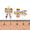 Brass Micro Pave Cubic Zirconia Pendants KK-N257-26C-G-3
