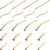 BENECREAT 50Pcs 5 Style Brass Tube Beads KK-BC0008-21-1