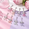 8Pcs 8 Colors Wedding Season Angel Glass Pearl & Acrylic Pendant Decorations HJEW-JM01924-01-2