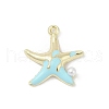 Alloy Enamel Pendants PALLOY-R151-42G-01-1