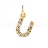 Brass Cubic Zirconia Pendants with Jump Rings FIND-PW0024-09U-1