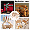 Unfinshed Wood Wheel & Stick WOOD-WH0029-20A-6