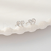 Cute 925 Sterling Silver Mini Creative Symmetrical Double Comma Stud Earrings TA3582-4