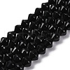 Natural Black Onyx(Dyed & Heated) Beads Strands G-C171-E04-01-2