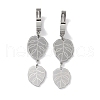 Non-Tarnish Leaf 304 Stainless Steel Dangle Earrings EJEW-L283-046P-1