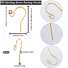 Beebeecraft 10 Pairs 925 Sterling Silver Earring Hooks STER-BBC0005-88-2