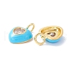 Rack Plating Brass Clear Cubic Zirconia Charms KK-I684-03G-03-RS-2