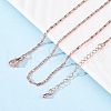 Brass Oval Link Chain Necklaces for Women NJEW-D302-10RG-1