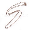 304 Stainless Steel Box Chain Necklaces X-NJEW-F261-18RG-1