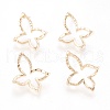 Brass Stud Earrings X-KK-T027-105-1
