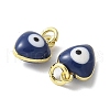 Brass Enamel Charms KK-S518-03F-G-2