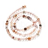 Natural Red Hematoid Quartz/Ferruginous Quartz Beads Strands G-H282-06-2