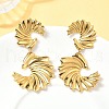 304 Stainless Steel Dangle Stud Earrings EJEW-H159-02G-1