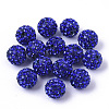 Handmade Polymer Clay Rhinestone Beads RB-T017-03-13-1