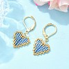 304 Stainless Steel Leverback Earrings for Women EJEW-MZ00408-6