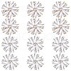 AHADERMAKER 12 Colors 2 Colors Alloy Rhinestone Shank Buttons ALRI-GA0001-11-1