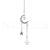 Alloy Moon/Star Pendant Decorations HJEW-TA00107-1