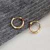 Brass Enamel Earrings EJEW-R024-01G-01-1