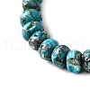 Synthetic Silver Line Turquoise Beads Strands G-L617-E03-4x6mm-4
