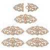 6Pcs Zinc Alloy Rhinestone Snap Lock Clasps FIND-FG0003-46A-1