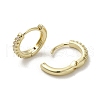 Brass Micro Pave Cubic Zirconia Hoop Earring EJEW-C082-01C-G-2