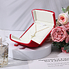 Double Door Velvet Jewelry Pendant/Necklace Gift Storage Boxes CON-WH0086-157-5