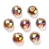 UV Plating Transparent Acrylic European Beads OACR-F004-03C-2