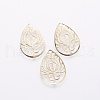 Iron Filigree Pendants X-IFIN-F158-57G-1