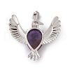 Natural Amethyst Pendants G-P484-05P-05-3